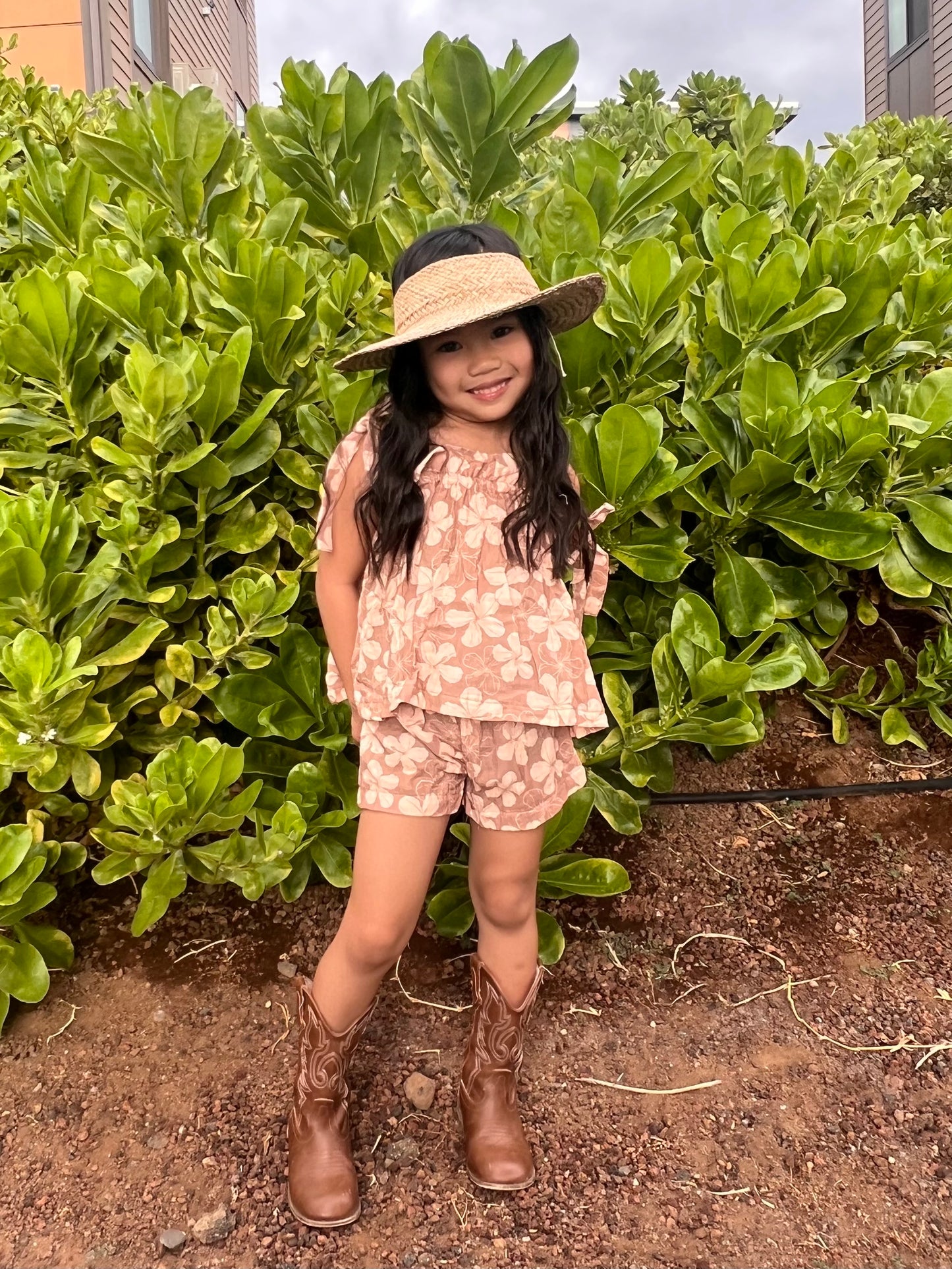 Chocolate Hibiscus Muslin Set