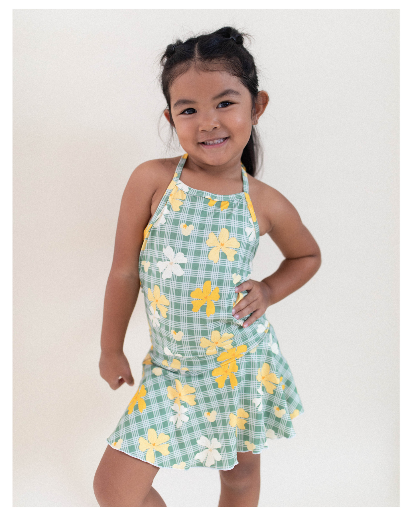 Pua Palaka Skort Set - Green