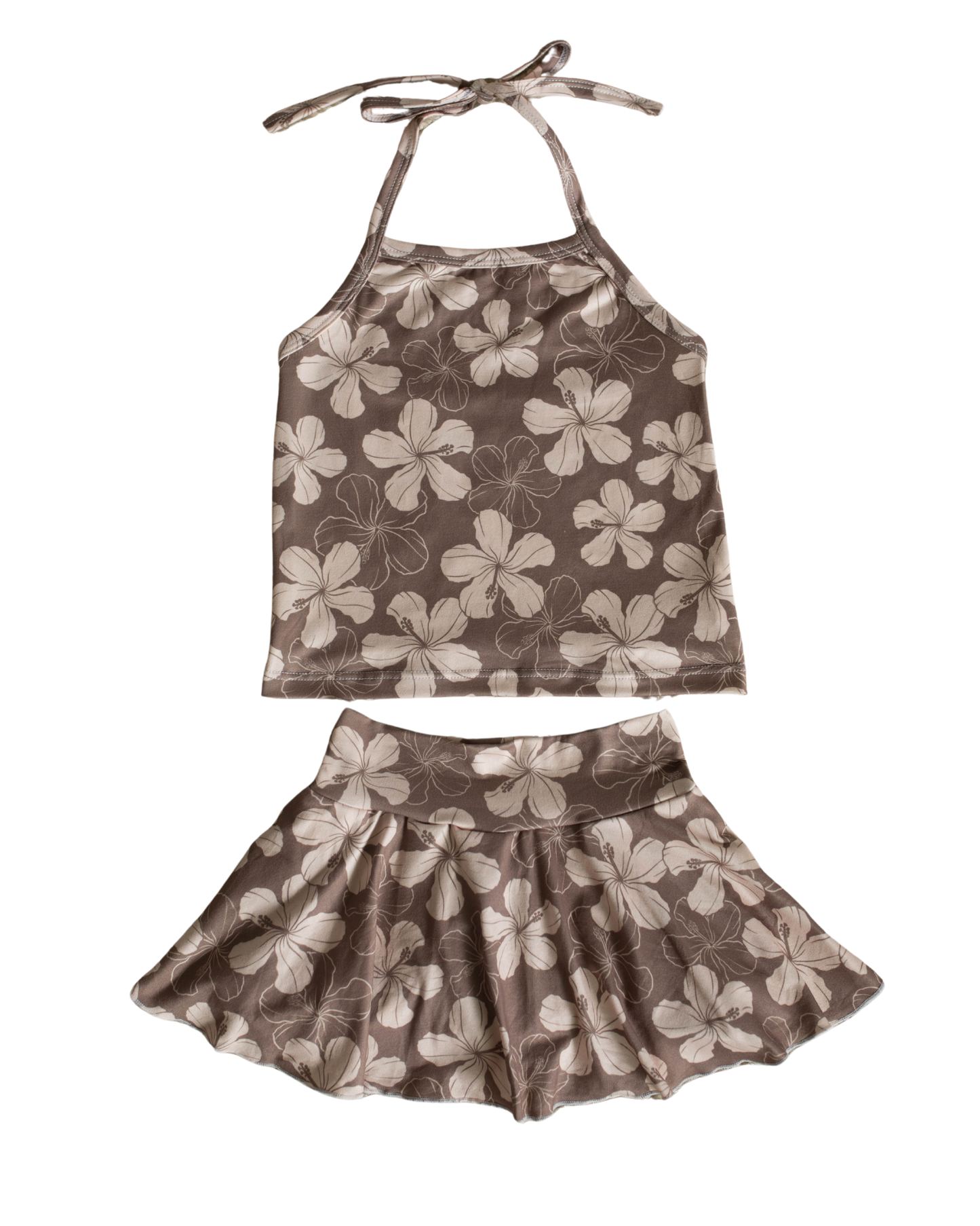 Chocolate Hib. Skort Set