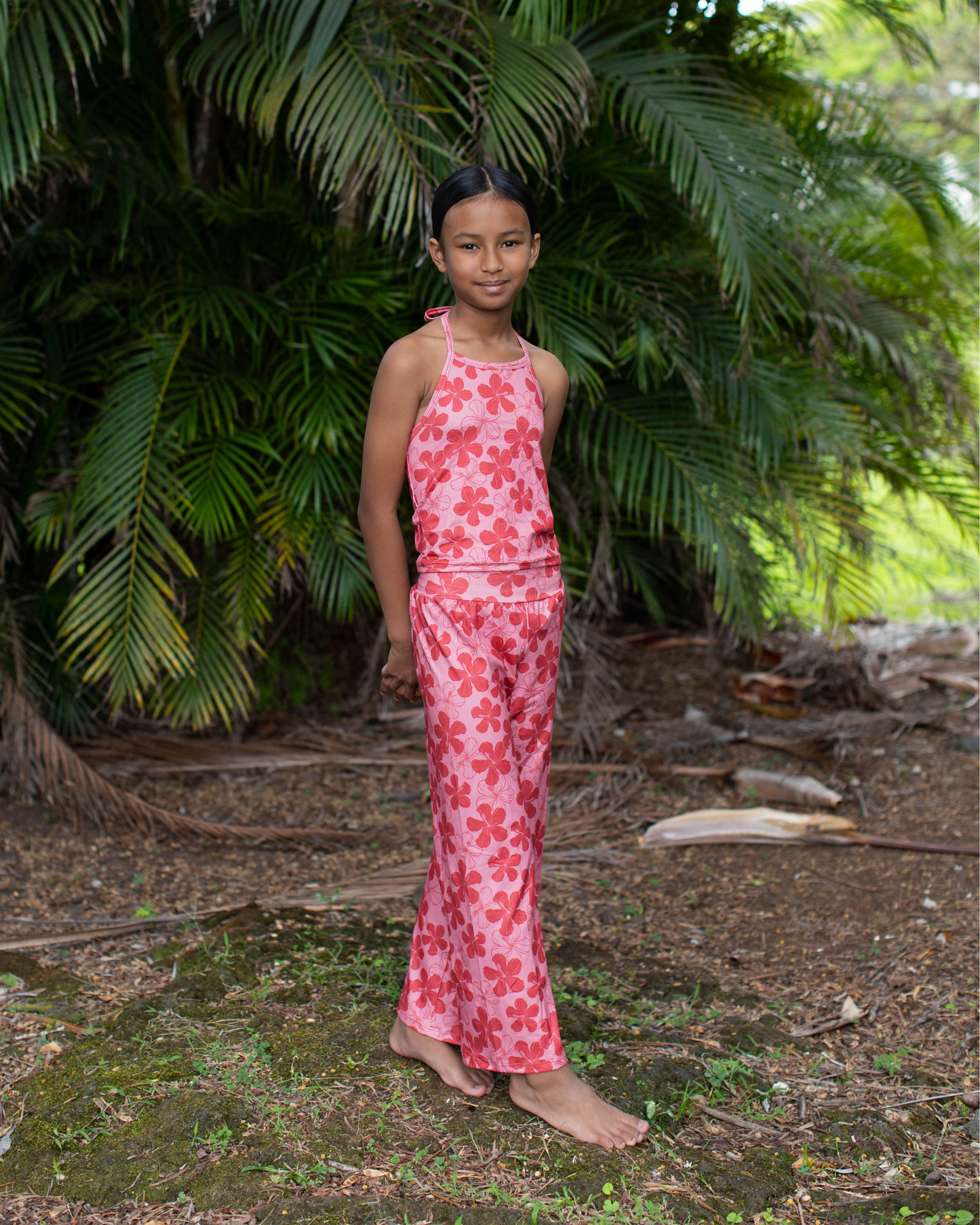 Strawberry Hibiscus Pants Set - 2T, 3T, 4T