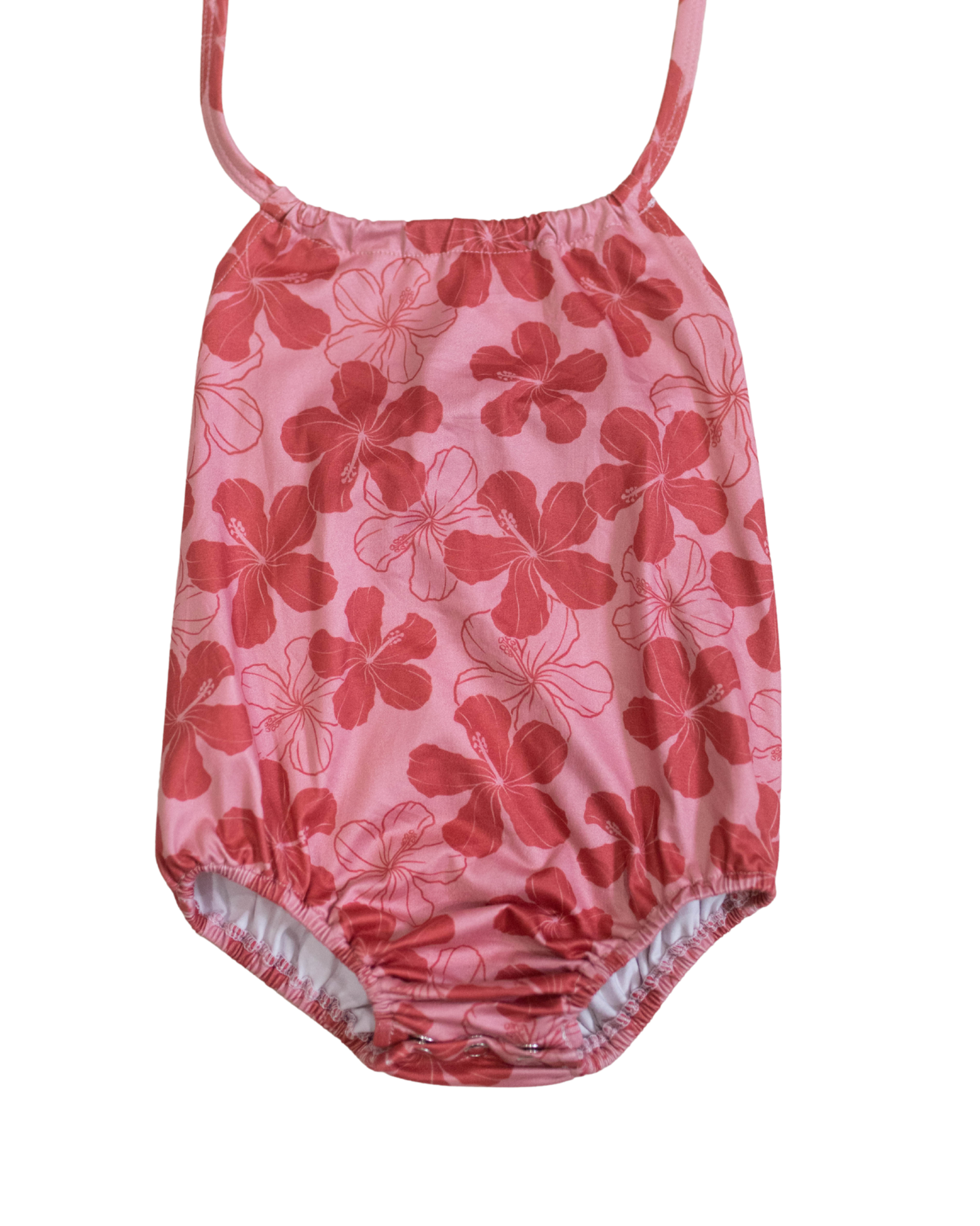 Strawberry Hibiscus Halter Bodysuit