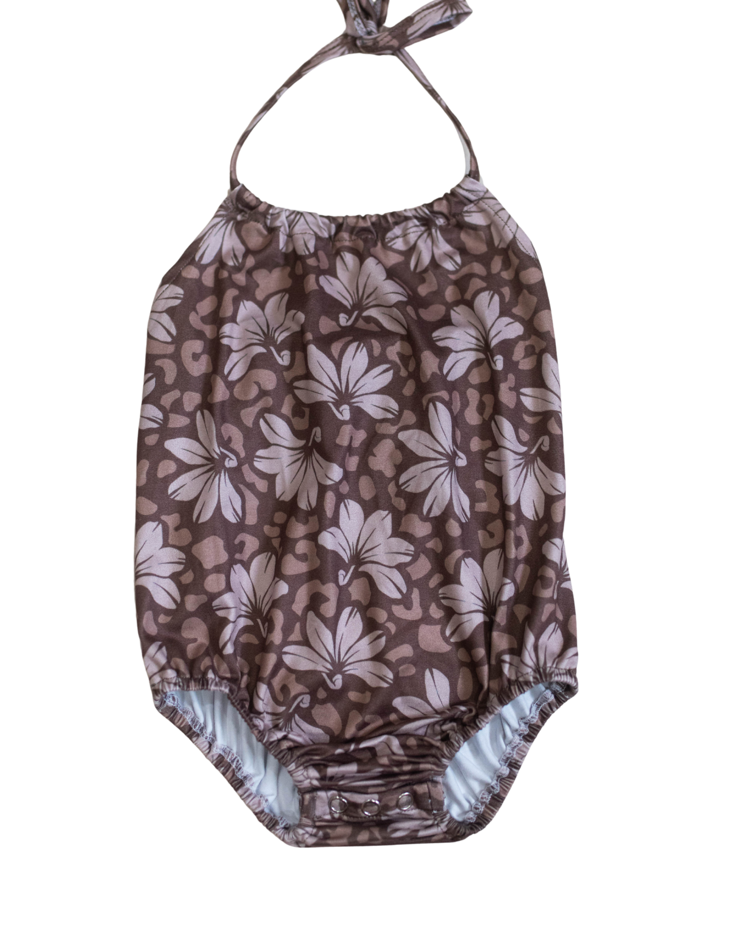 Leopard Naupaka Halter Bodysuit