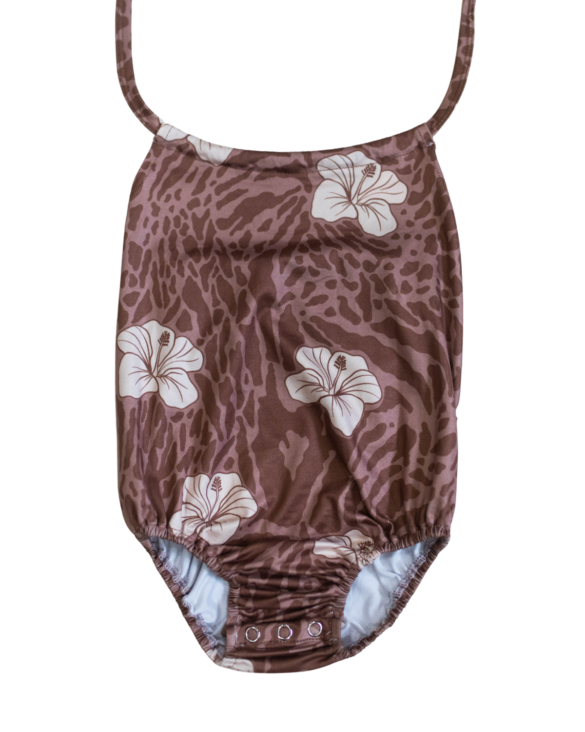 Wild Hibiscus Halter Bodysuit