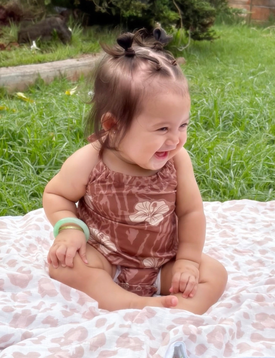 Wild Hibiscus Halter Bodysuit