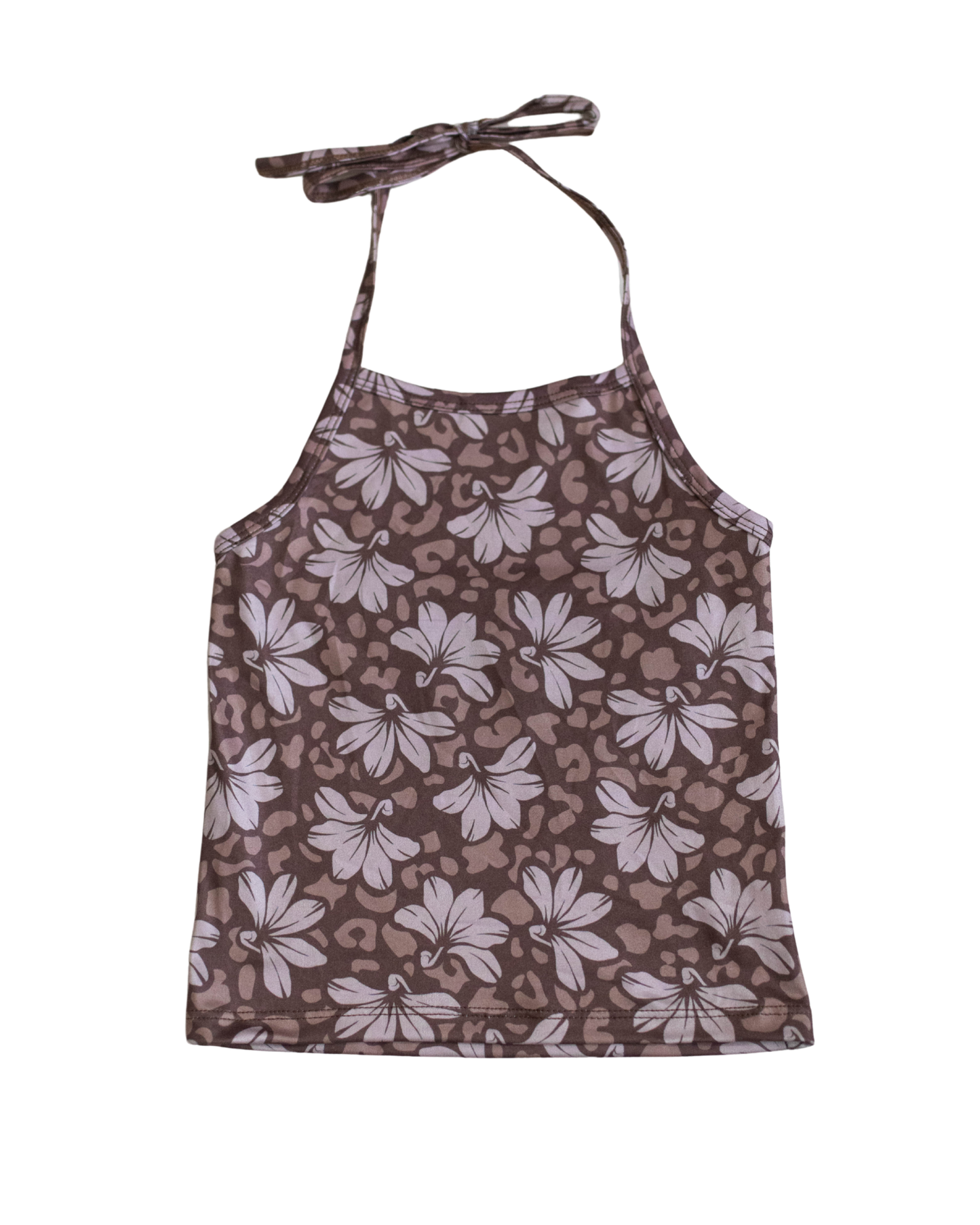 Leopard Naupaka Halter Top