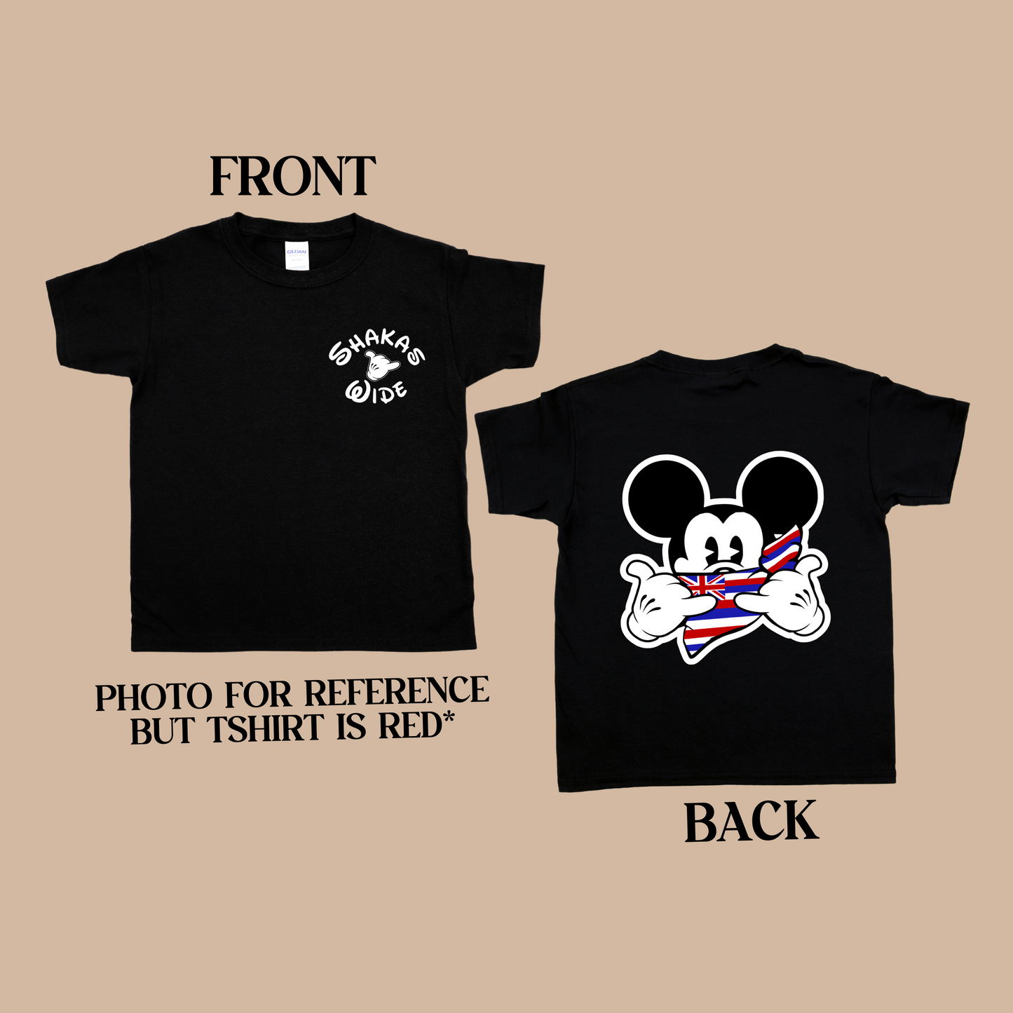 3T Red Shakas Wide Tee - Final Sale