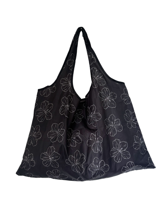 Midnight Hibiscus Reusable Bag