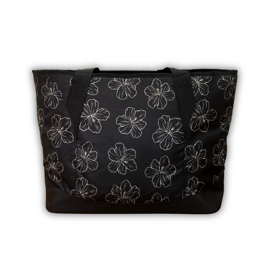 Midnight Hibiscus Cooler Tote