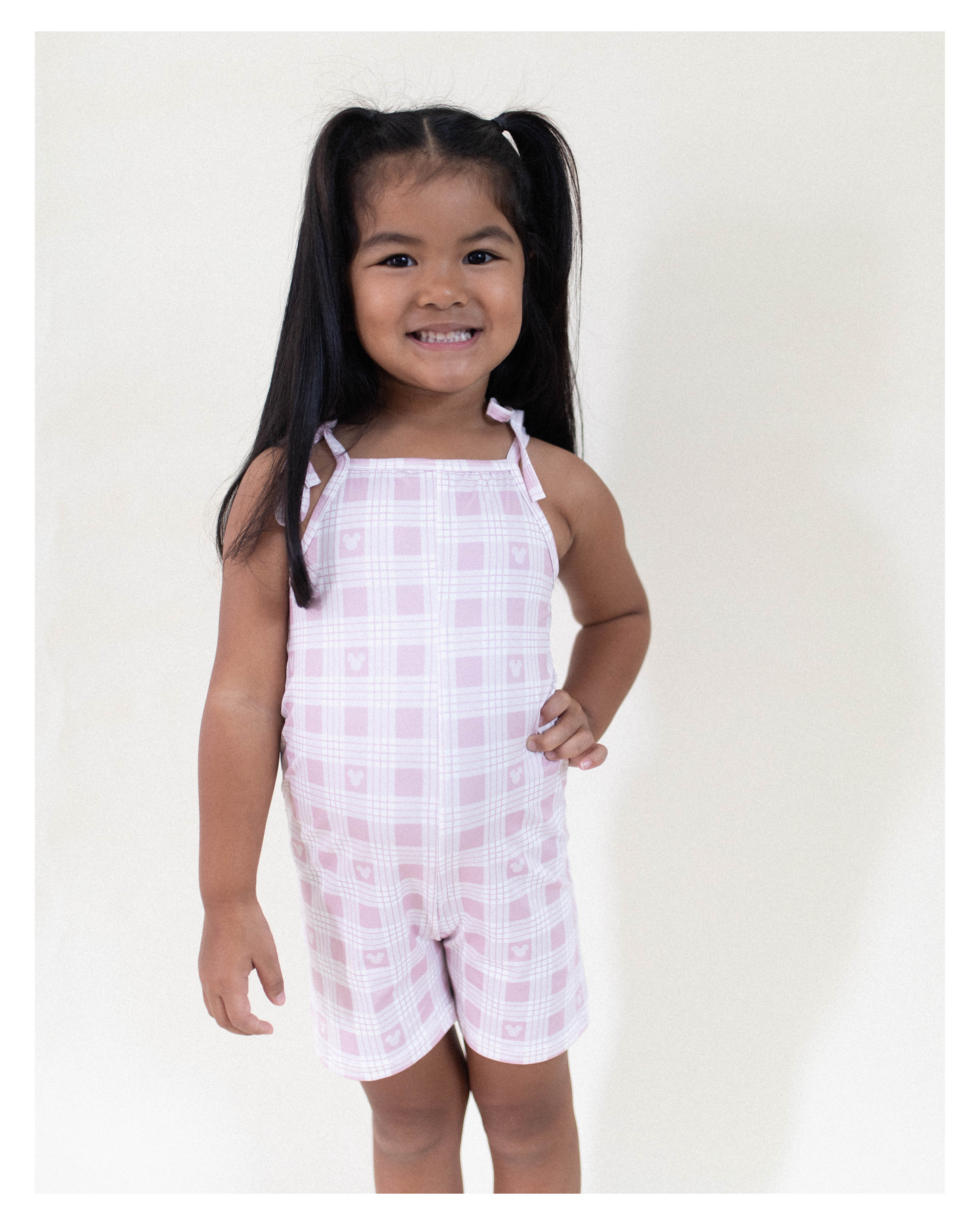 Palaka TieTop Romper - Pink