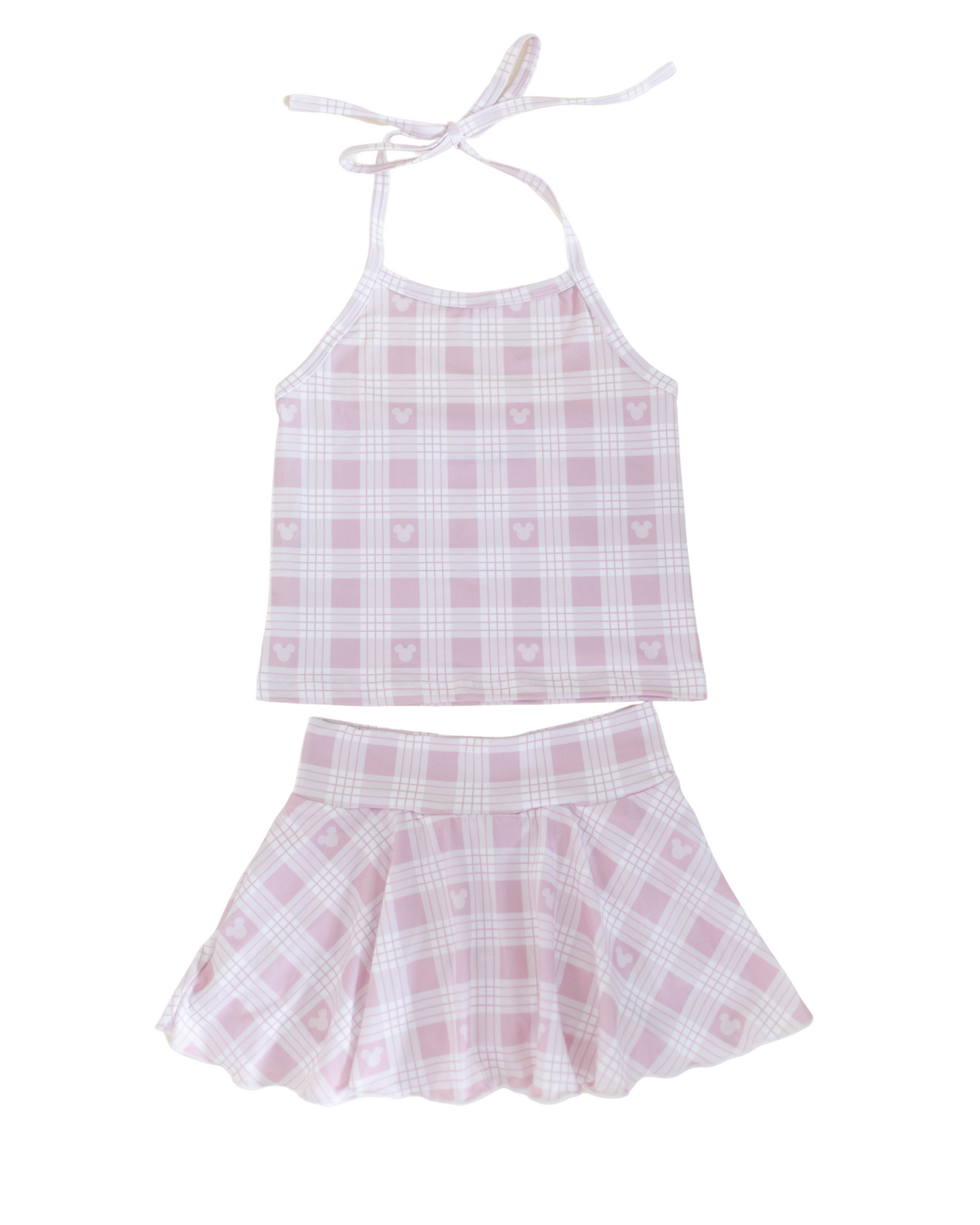 Palaka Skort Set - Pink