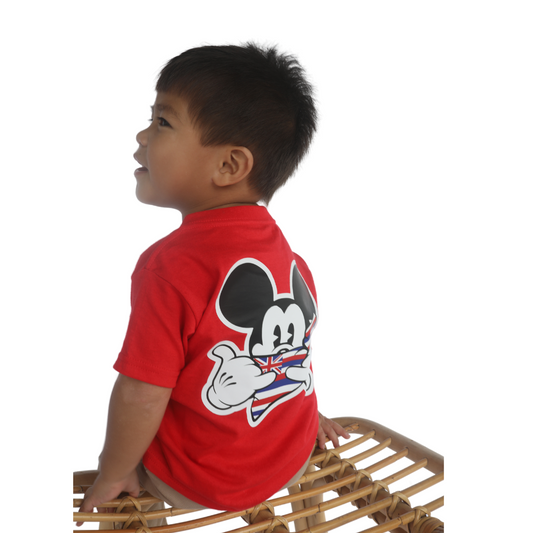 Red Shakas Wide Tee - Final Sale